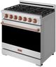 Thor Kitchen® Gordon Ramsay 36" Stainless Steel/Rose Gold Freestanding Pro Style Gas Range-3