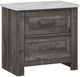 Mazin Furniture Beowulf Rustic Grey Nightstand-0