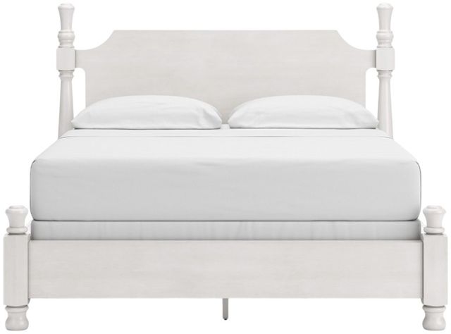 Signature Design by Ashley® Chadworth Antique White California King Poster Bed-2