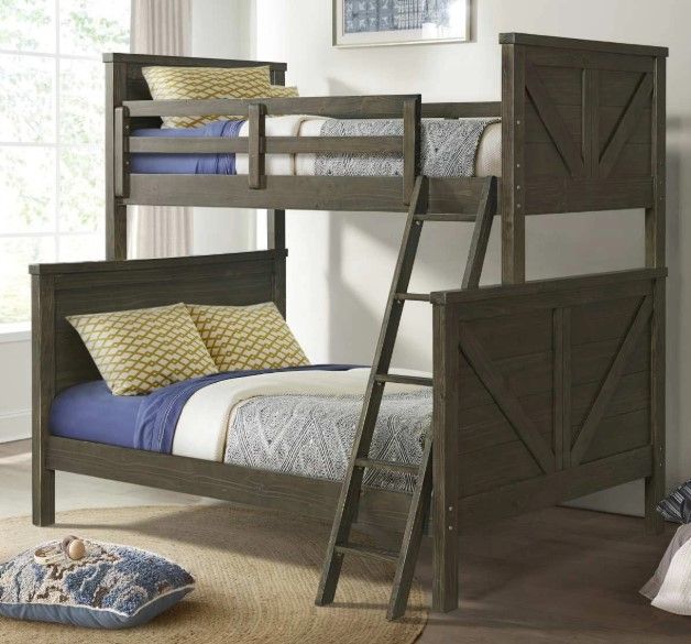 Intercon Tahoe River Rock Youth Twin/Full Bunk Bed-1