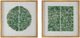 A & B Home Elos 2-Piece Green/Ivory Velvet Stone Shadow Boxes Wall Decor Set-0