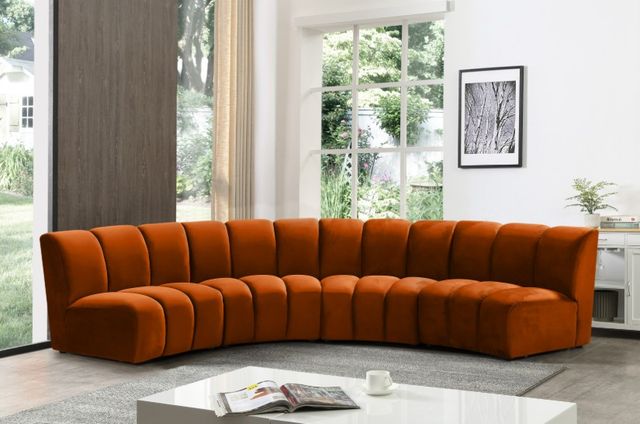 Meridian Furniture Infinity 4-Piece Cognac Modular Sectional-1