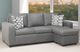 Titus Furniture Grey 2-Piece Reversible Chaise Sectional Sofa-1