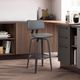 Armen Living Pico Black/Gray Swivel Bar Stool-1