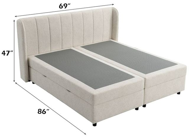 ACME Furniture Adonia Beige Queen Panel Storage Bed-2