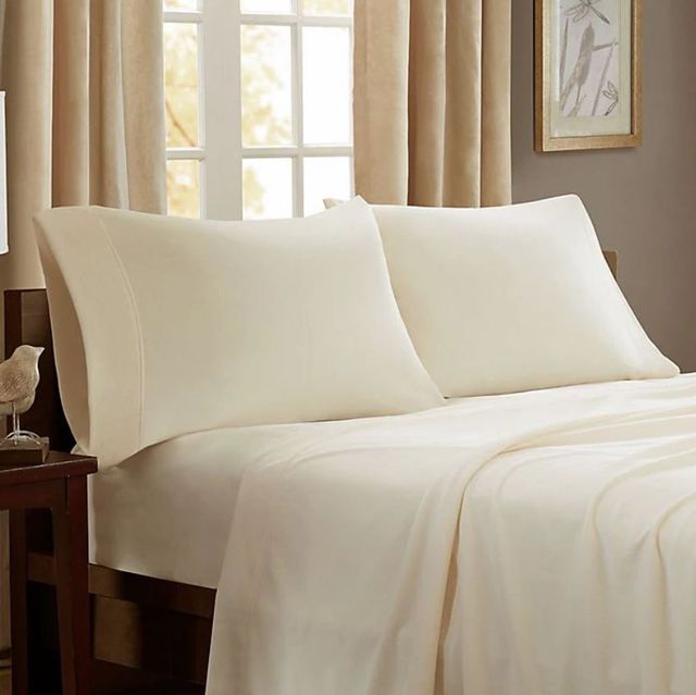 Olliix by Peak Performance Ivory Twin 3M Scotchgard Micro Fleece Sheet Set-2