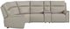 Flexsteel® Vernon Dove Gray Fabric Power Reclining Sectional with Custom Layout Options-2