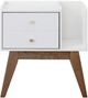 Elements International Sade White Nightstand-1