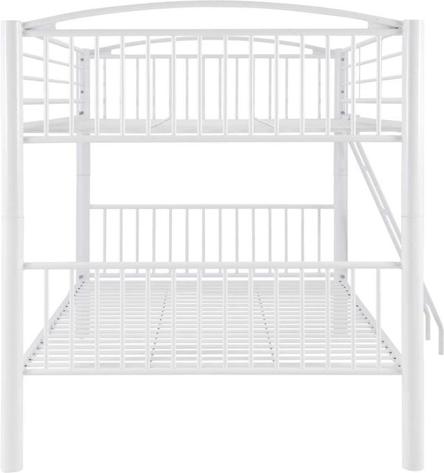 Powell® Heavy White Full/Full Metal Bunk Bed-3