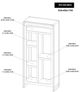International Furniture Direct Evoke Brown/Ivory Bookcase-2
