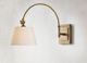 Currey & Company Ashby Antique Brass/Eggshell Swing-Arm Wall Sconce-1