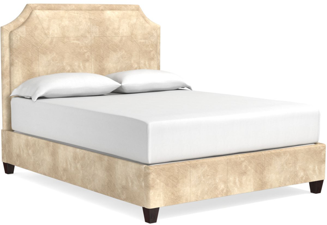 Bassett® Furniture Custom Upholstered Beds Florence Leather Clipped Corner Bed-1