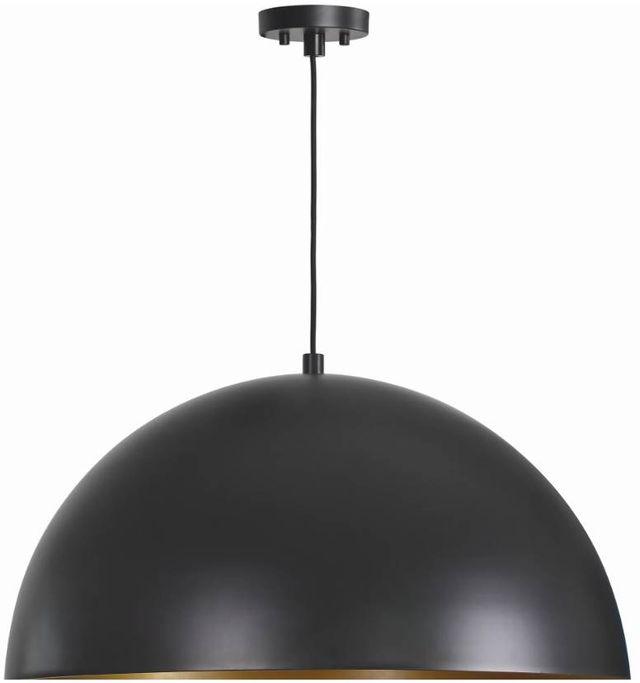 Renwil® Sina Matte Black with Gold Pendant Light-0