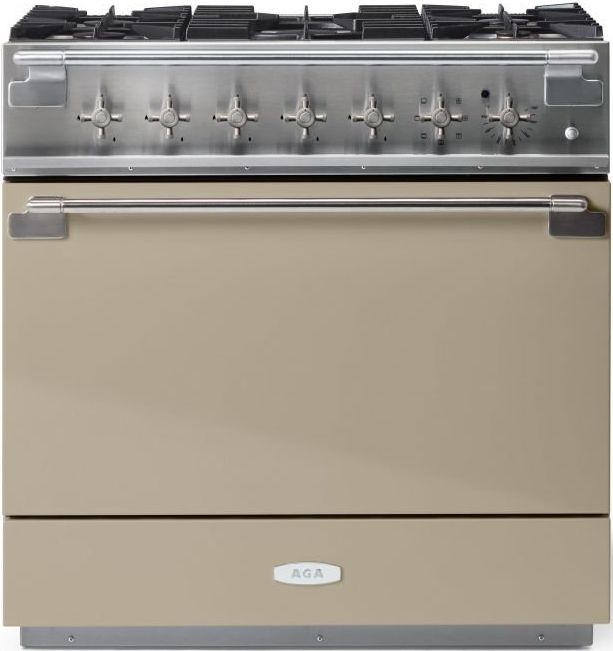 AGA™ Elise 36" Stainless Steel Pro Style Dual Fuel Range with Fawn Door-0