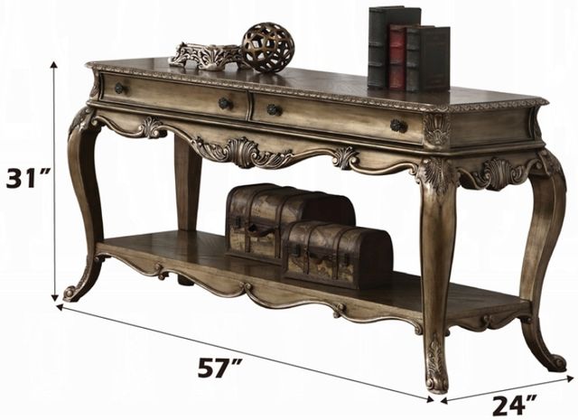 ACME Furniture Ragenardus Vintage Oak Sofa Table-2
