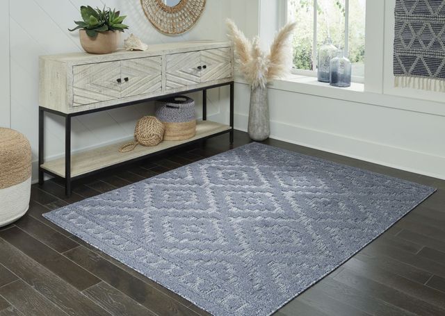 Signature Design by Ashley® Finnwell Blue 5'x7' Medium Area Rug-3