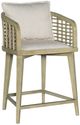 Hooker® Furniture Surfrider Driftwood/Zuri Cream Barrel Back Swivel Counter Stool-0