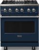 Viking® 5 Series 30" Slate Blue Pro Style Dual Fuel (NG) Range with Polished Chrome Trim-0