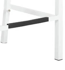 Sunset West Naples Satin White Fabric/Metal Outdoor Bar Stool-2