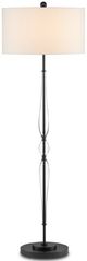 Currey & Company Orbit Black/Off-White Floor Lamp-0
