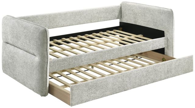 Crown Mark Philipa Light Gray Upholstered Daybed-4