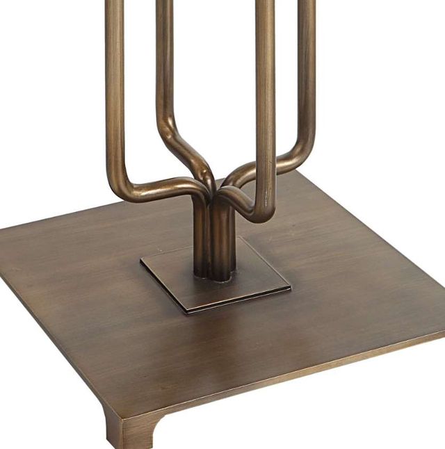 Uttermost® Link Antique Brushed Gold Floor Lamp-4