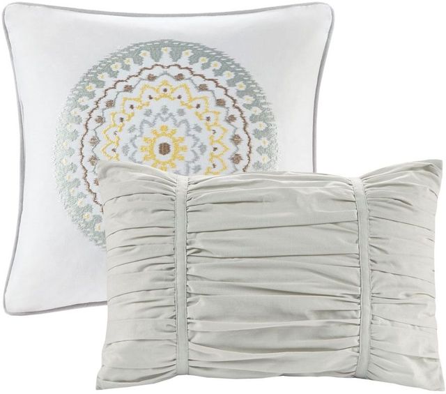 Olliix by Urban Habitat Matti 7 Piece Yellow Full/Queen Cotton Comforter Set-3
