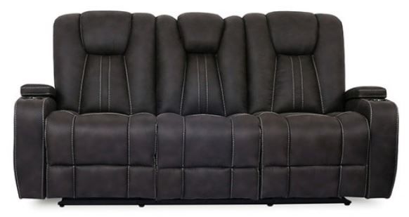Furniture of America® Amirah Dark Gray Power Reclining Sofa-0