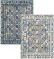 KAS Rugs Dahlia Blue Mosaic 5'x7' Area Rug-0