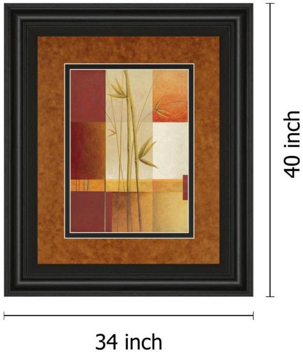 Classy Living Estudio Arte Contemporary Bamboo I 34" Wall Art-2