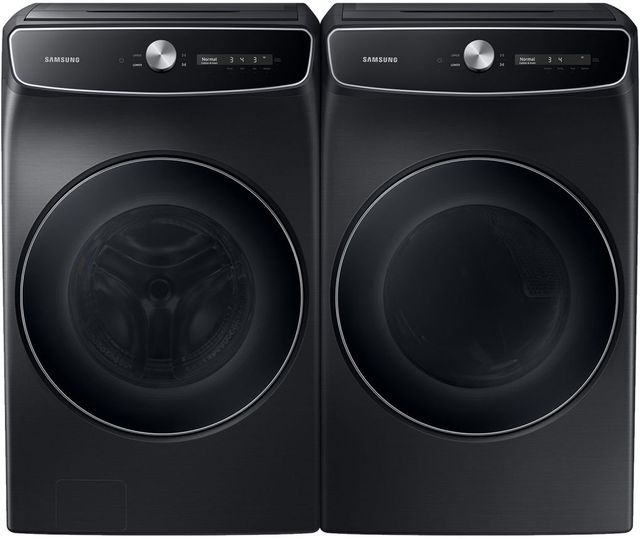 Samsung Brushed Black Front Load Laundry Pair-0