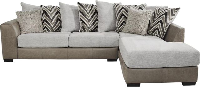 Albany Industries 2-Piece Zaftig Parchment Right-Arm Facing Chaise Sectional-0