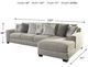 Benchcraft® Ardsley 2-Piece Pewter Right-Arm Facing Sectional and Chaise-1
