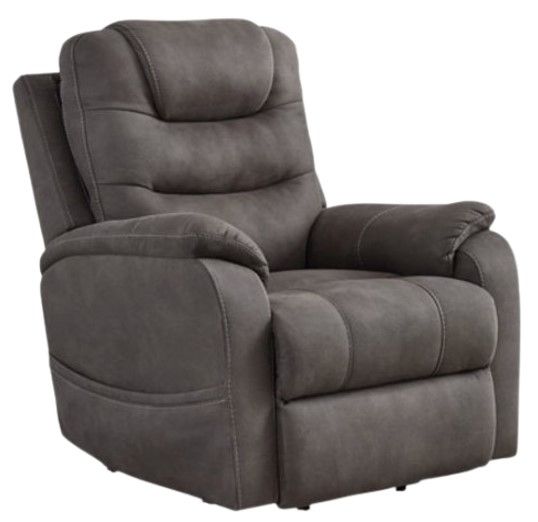Signature Design by Ashley® Snowfield Gunmetal Power Lift Recliner-0