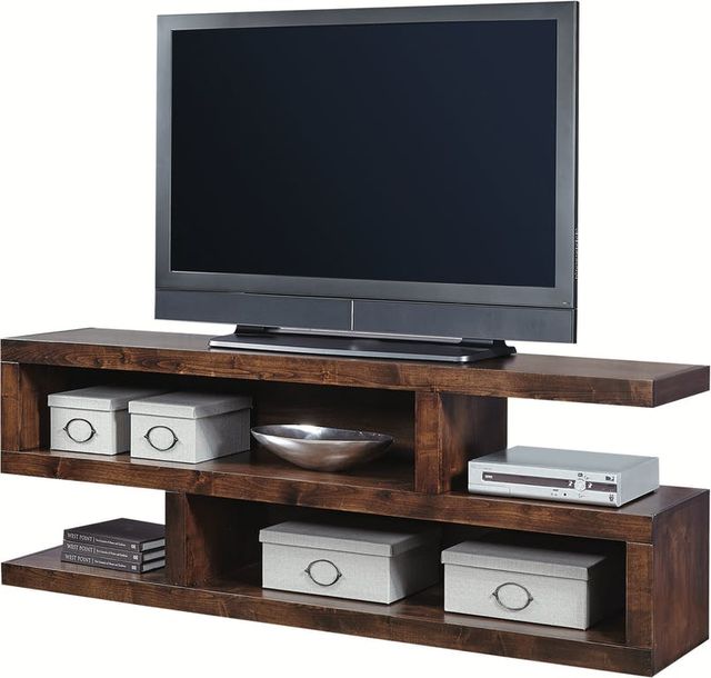 aspenhome® Contemporary Alder Lifestyle Tobacco 74" Open S Console-0