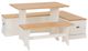 Linon Caron 3-Piece White Honey Backless Nook-0