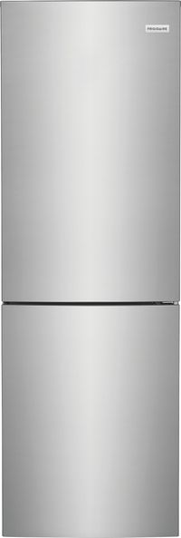 Front view of the Frigidaire® 24" 11.5 Cu. Ft. Stainless Steel Counter Depth Bottom Freezer Refrigerator