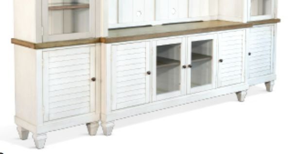 Sunny Designs™ Pasadena Buckskin/Marble White Entertainment Wall-2