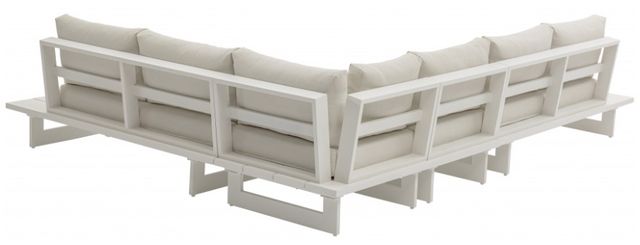 Meridian Furniture Maldives 4-Piece Cream Aluminum/Fabric Outdoor Modular Sectional-2