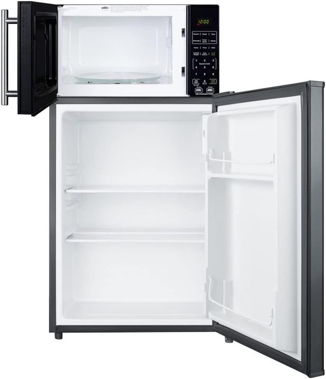 Summit® 19" 2.4 Cu. Ft. Jet Black Compact Refrigerator with Microwave-1