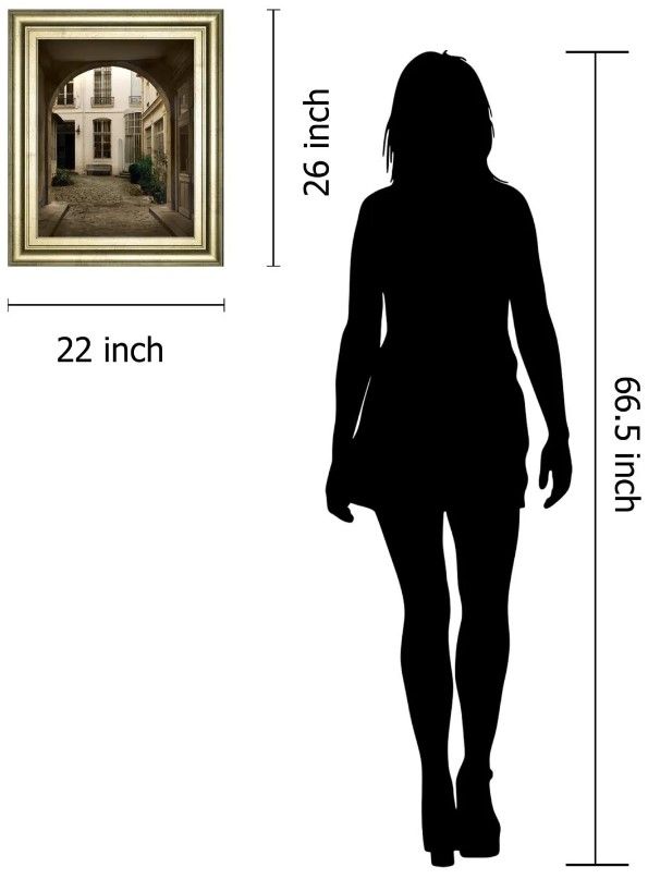 Classy Art Marais Courtyard By Milla White Wall Art-3