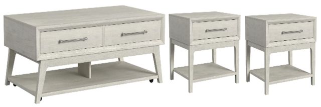 Elements International Wagner 3-Piece Almond Occasional Table Set-0