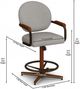 Chromcraft™ Customizable Chambers 26" Counter Chair with Narrow Wood Caps-2