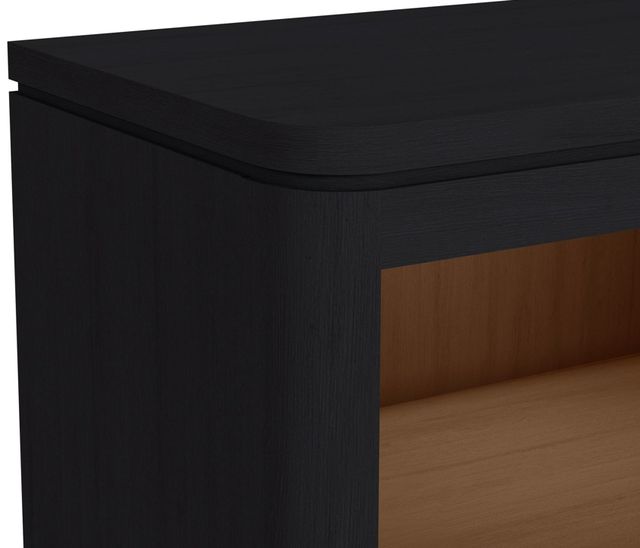 Elements International Rosalie Black Nightstand-4