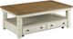 Hammary® Chambers Medium Brown Rectangular Lift Top Coffee Table with Chalk White Base-0