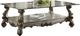 ACME Furniture Versailles Glass Top Coffee Table with Antique Platinum Base-0