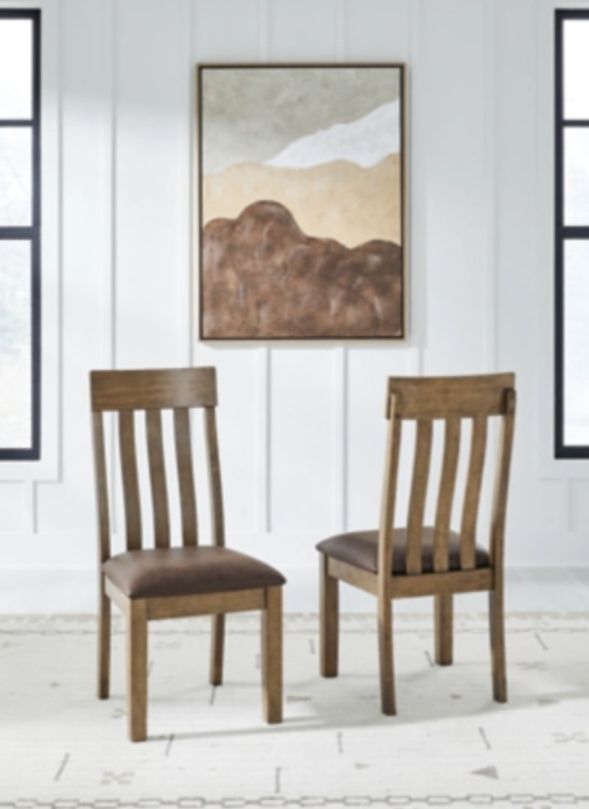 Signature Design by Ashley® Urbinforte Light Brown Upholstered Dining Side Chair-1