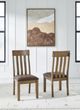 Signature Design by Ashley® Urbinforte Light Brown Upholstered Dining Side Chair-1