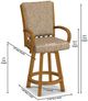 Chromcraft Customizable Baylor Swivel Bar Height Dining Stool-2