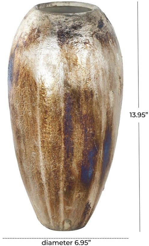 Deco Marche Bronze Foiled Vase-2